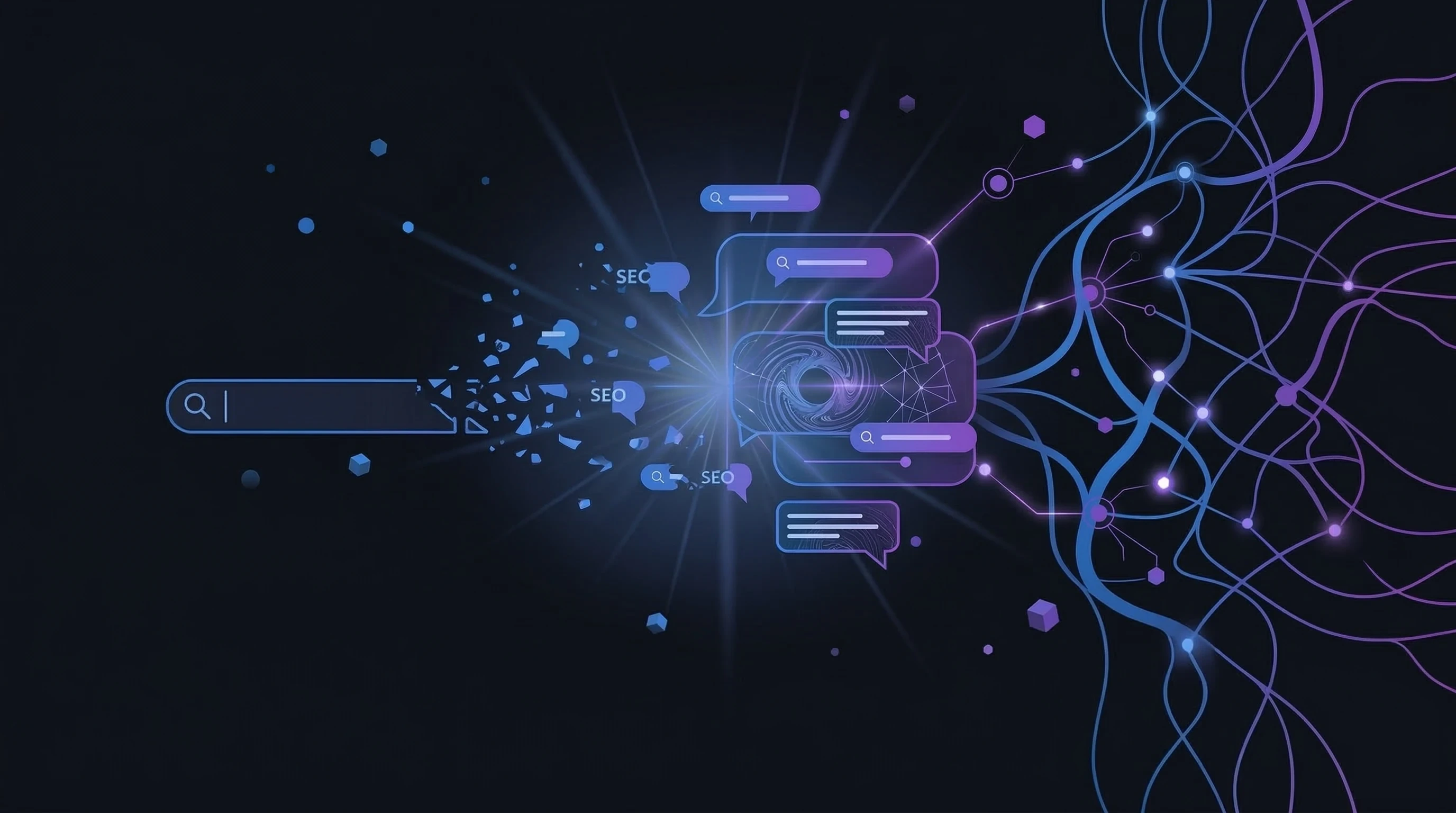 Barra de busca transformando-se em interface de IA com respostas generativas