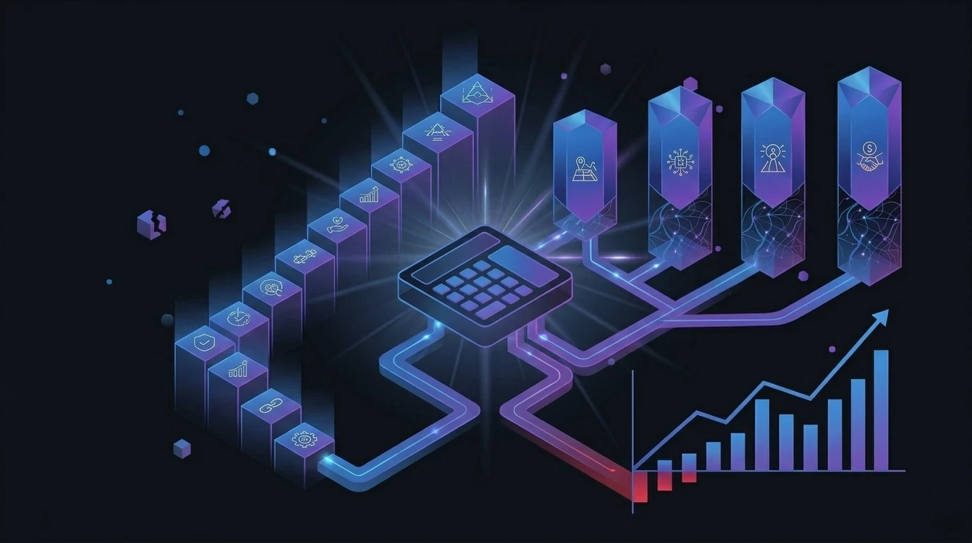 Calculadora digital com site profissional como investimento com ROI crescente