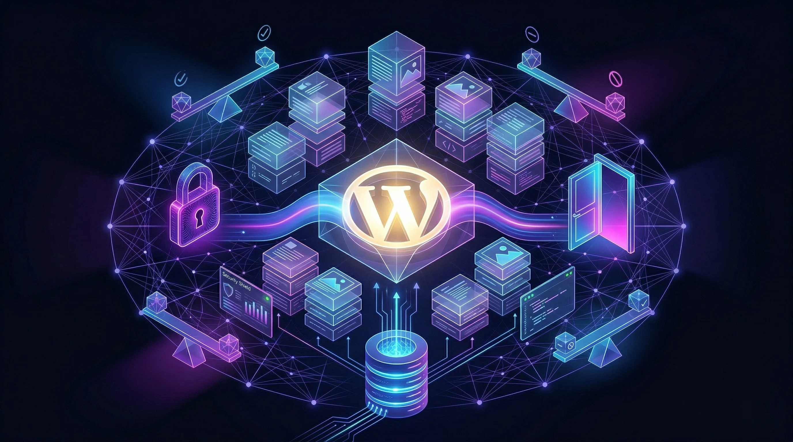 Painel administrativo do WordPress em tela de computador